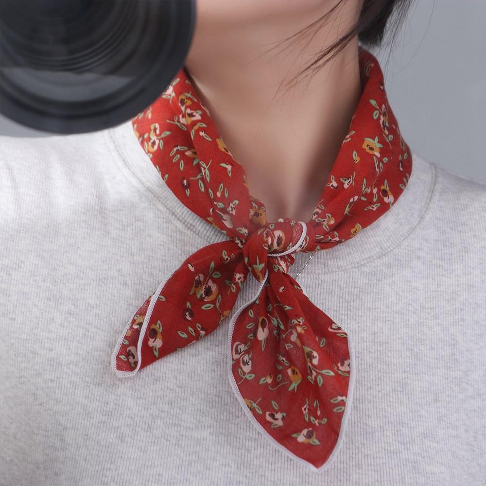 Wraps Female Shawl Cotton Linen Small Square Scarf Printed Scarf Korean Style Scarves Silk Scarf