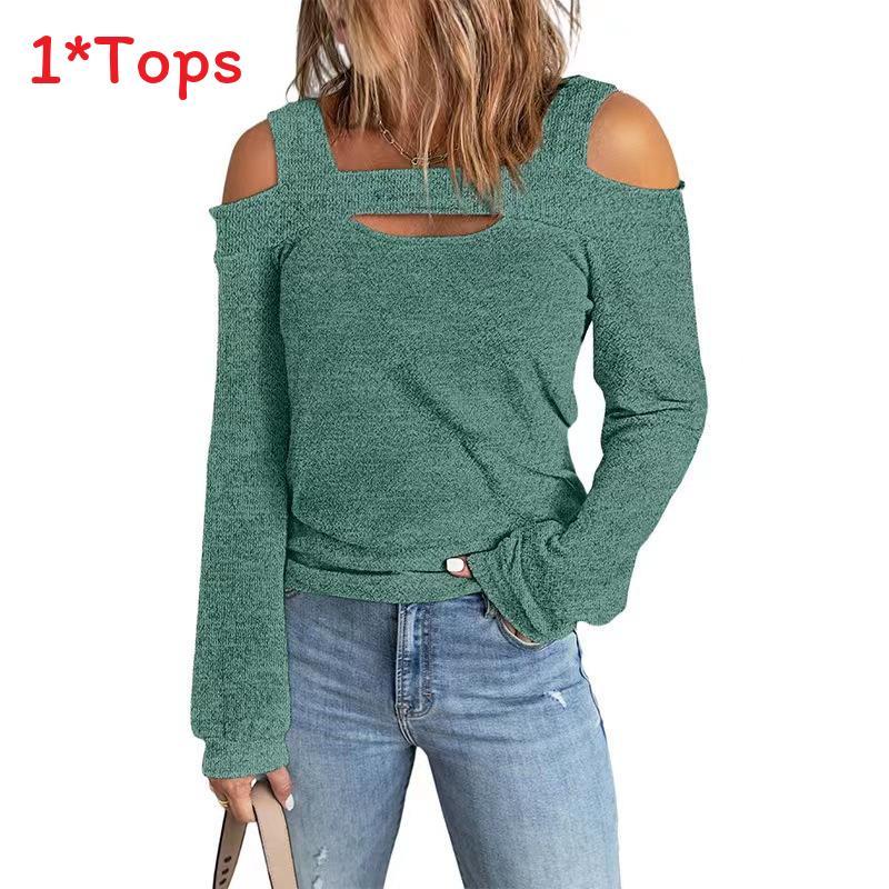 Euro Style Long Sleeve T Shirt For Women With French Cashmere And Padded Patchwork For Casual Streetwear