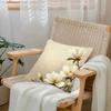Vikama Double-Sided Magnolia Floral Cushion Cover Elegant Home Decor Pillowcase Machine Washable For Spring And Summer