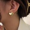 Золотые Металлические Серьги-гвоздики в форме Персикового Сердца для Женщин - Летняя Горячая Распродажа 2024, Дизайн в форме Сердца.