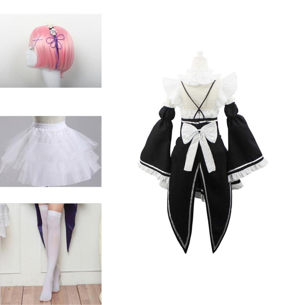Уникальный Re:Zero Начать жизнь в другом мире Близнецы Рэм/Рем Классический Косплей Горничной Платье и Головной убор