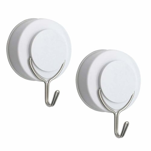 COP Hooks, Strong Suction Cups, 5kg Load Limit, Reusable, White, 4 Pieces, HB-2837-1