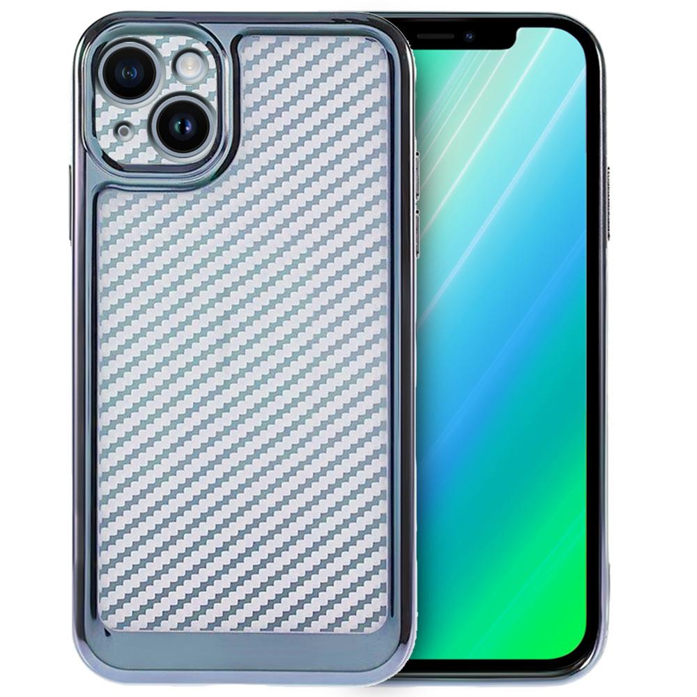 iPhone 14 Plus Carbon Slim Case Cover, Blue