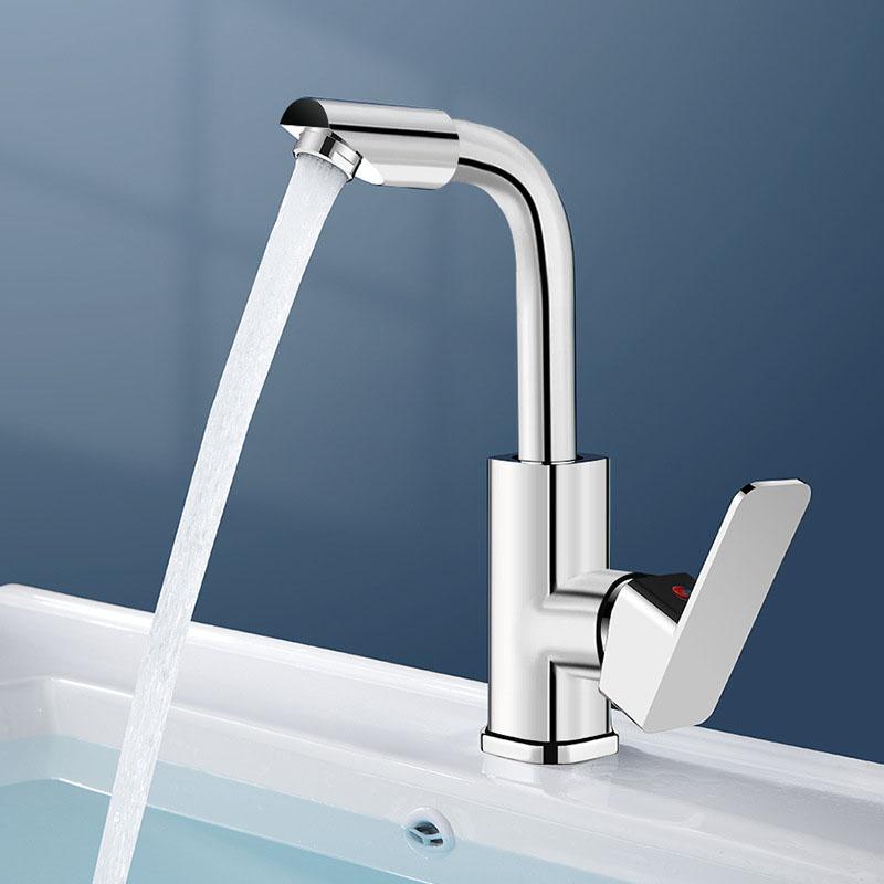 360° Faucet Rotation Bathroom Basin Faucet Brass Hot and Cold Water Mixer Tap with Filter Mouthwash Function