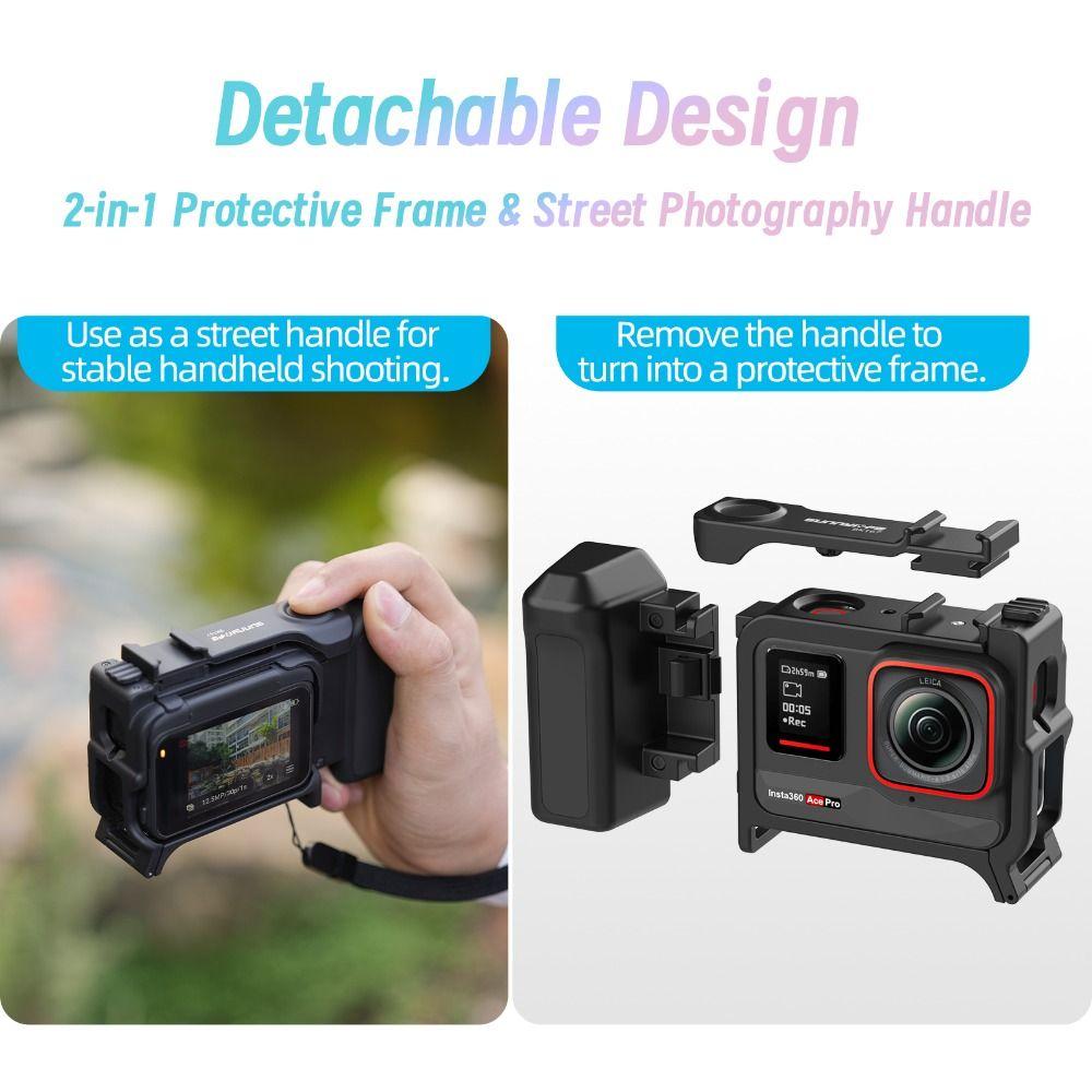 2 in1 Detachable Camera Handle Grip for Insta360 Ace Pro 2/Ace Pro Action Camera Accessories