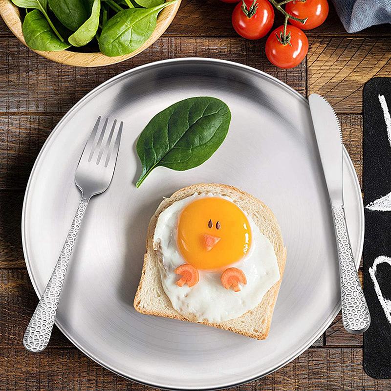 1 шт., тарелка для барбекю, круглая тарелка, тарелка с фруктами и овощами, золотая, серебряная, цвет из нержавеющей стали