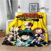 My Hero Academia Cartoon Printed Blanket Warm Flannel Blankets Soft and Comfortable Blanket Home Travel Blanket Birthday Gift