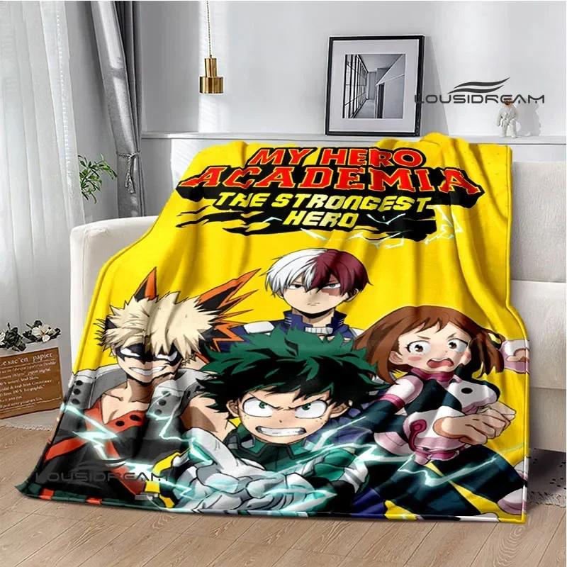 My Hero Academia Cartoon Printed Blanket Warm Flannel Blankets Soft and Comfortable Blanket Home Travel Blanket Birthday Gift