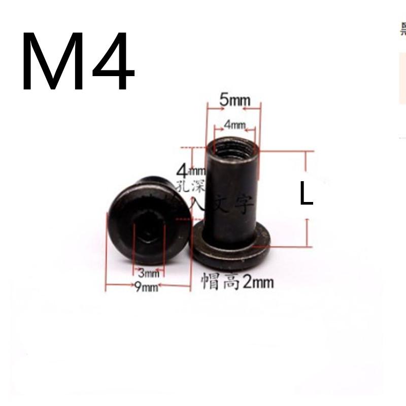 20-50pcs M3 M4 M5 M6 M8 Black Zin Plated Large Flat Hex Hexagon Socket Head Rivet Connector Insert Joint Sleeve Cap Butt Nut