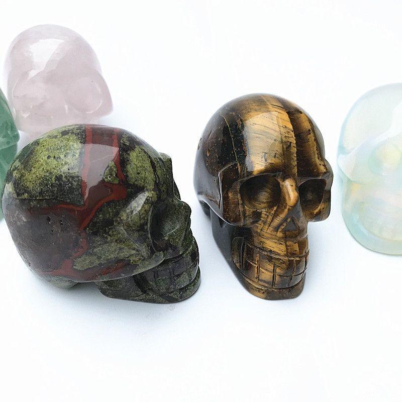 Quartz 5cm Natural Crystal Skull Carved Skull Reiki Healing Sculpture Decor