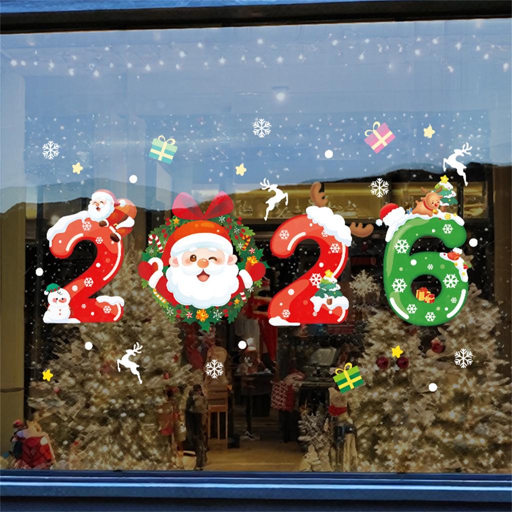 Christmas Wall Stickers, Electrostatic Decorations, Shopwindowstickers, Self-adhesive Paper Door Stickers, Scene Decorationswindows.