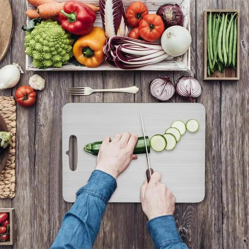 Разделочные доски из титана для кухни, двухсторонняя разделочная доска, коврик для резки пищевых продуктов, поднос для сервировки, разделочная доска для фруктов и мяса