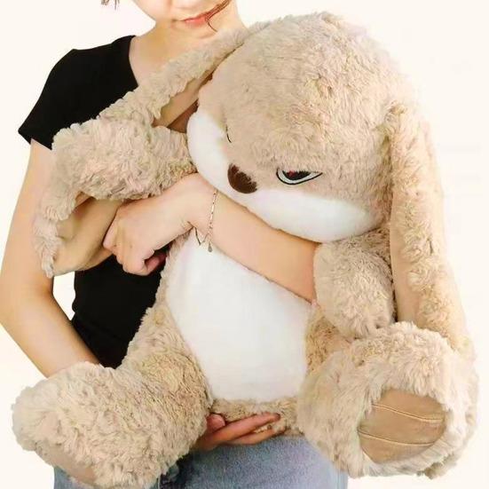 Large Angry Rabbit Plush Toy Soft Stuffed Animal Kawaii Fluff Bunny Dolls Room Decor Birthday Gifts