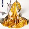 100% Pure Silk Scarf Women Lightweight Floral Print Wrap Shawl Sun Protection All Season Elegant Gift