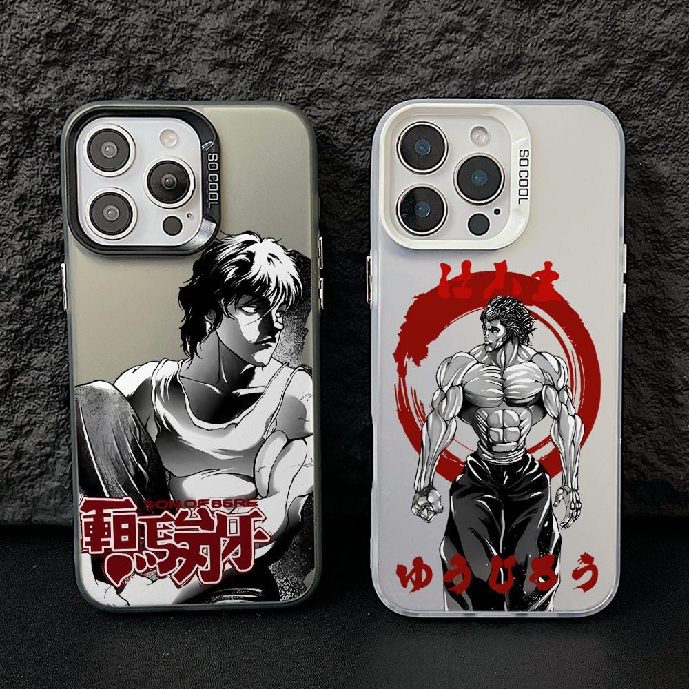 Anime Hanmas Baki Phone Case for Samsung Galaxy A56 A55 A54 A53 A52 A26 A17 A16 A12 A07 A06 4G 5G Silver Hard Cover