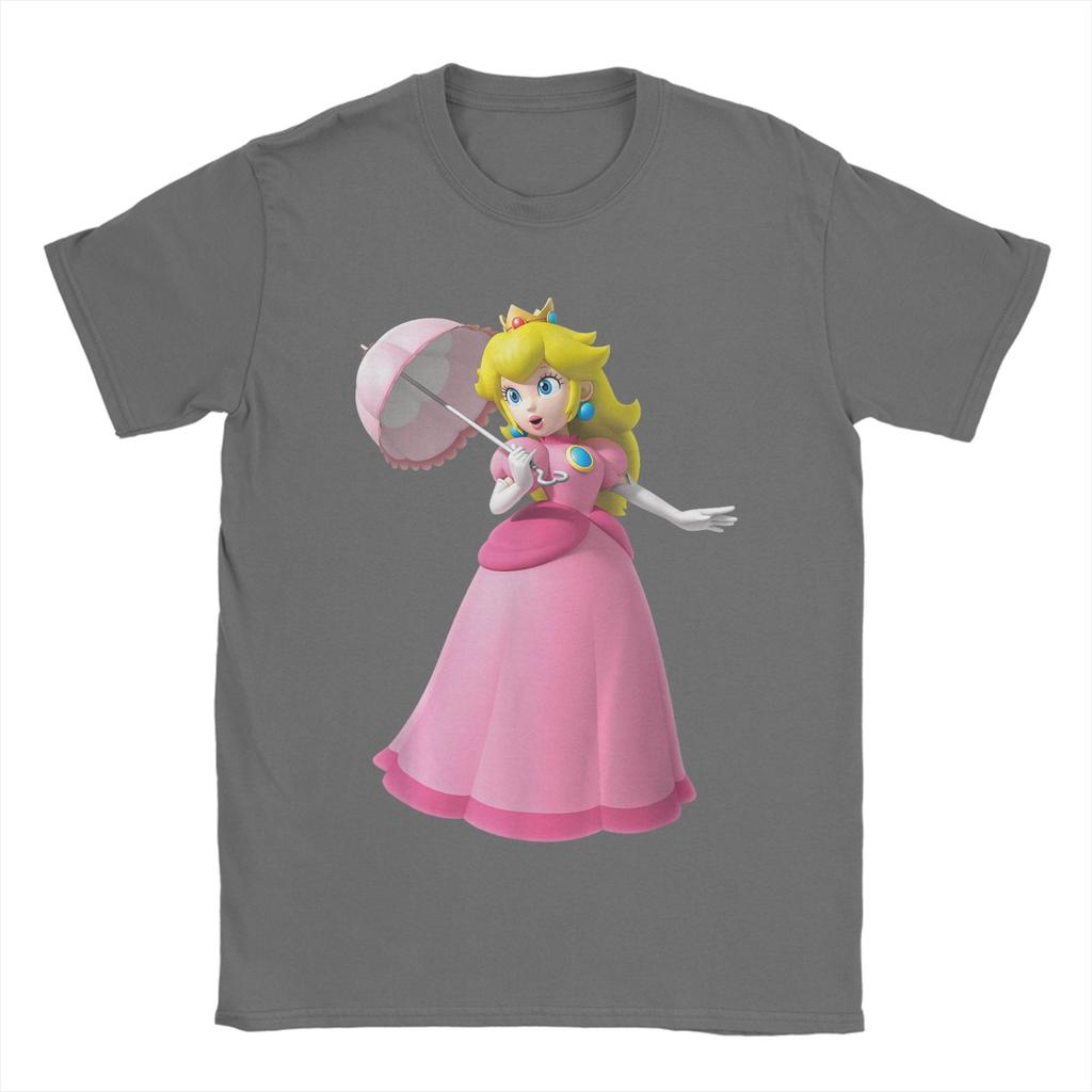 Unisexs Super Marios Princess Peach 3D Poster T Shirt Pure Cotton Clothing Vintage Short Sleeve Tees Gift Idea TShirts