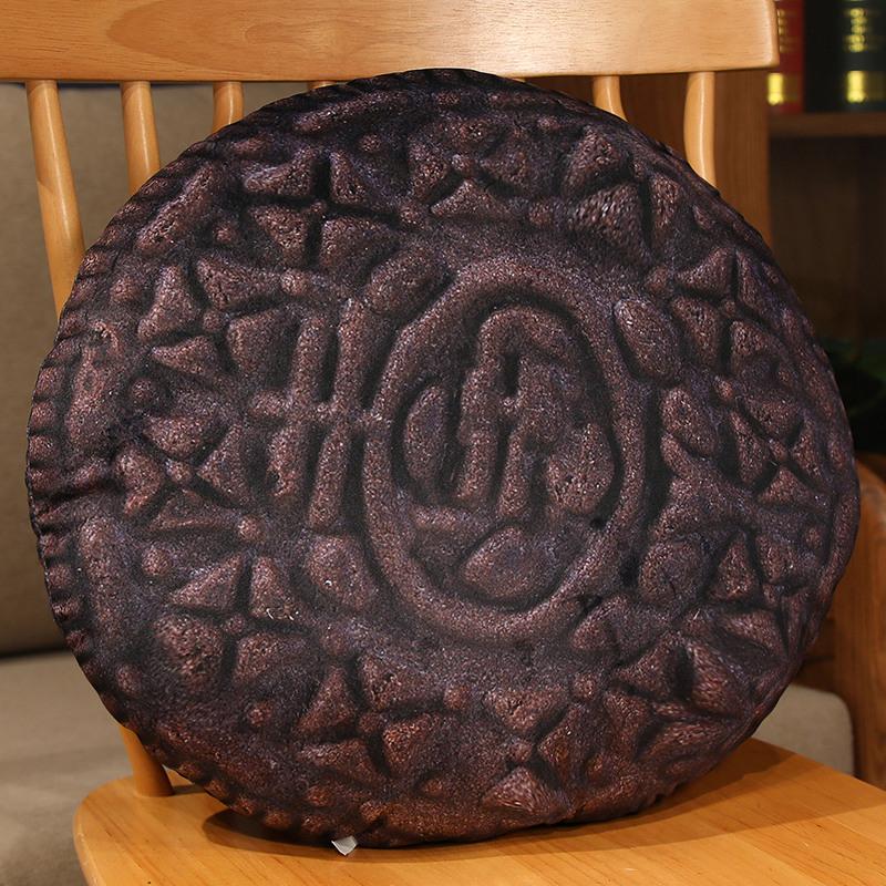 45CM Creative Lifelike Cookie Pillow Living Room Sofa Funny Cushion Lovely Biscuit Shape Plush Bedroom Bed Waist Toy