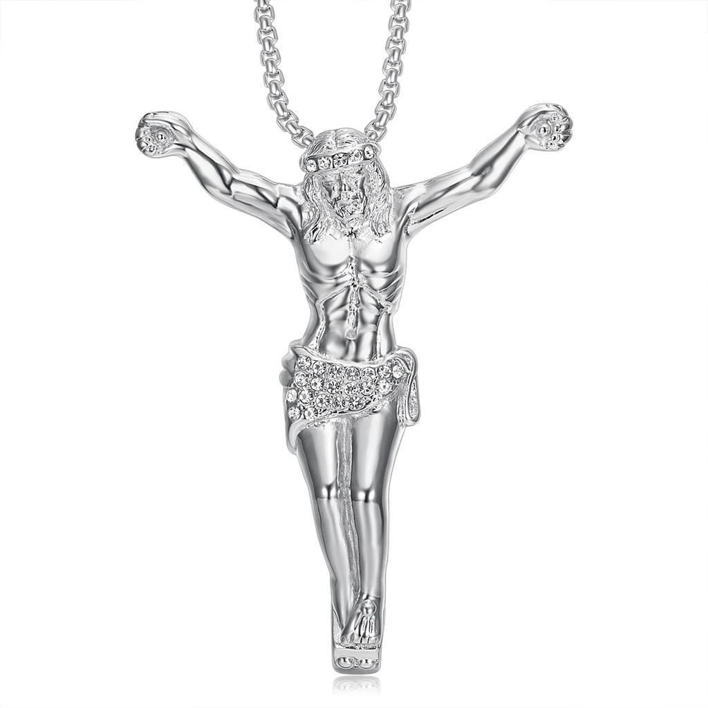 2026 Men's Fashion Personalized Jewelry Accessories European and American Jewelry Gold-plated Diamond Oversized Full Body God YS Pendant Necklace