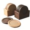 Wooden Coasters Set Black Walnut Solid Wood Round Table Mat Heat Insulation Pad Bottom Holder Kitchen Table
