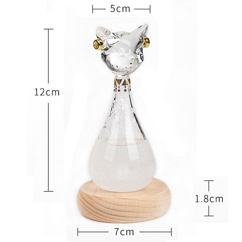 Anderson Cat Storm Glass Weather Forecast Bottle, Egyptian Cat Shape Desktop Decor, Birthday Gift Creative Present, Weather Prediction Ornament