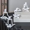 Abstract Man Figurine Sitting Men Statue Sculpture Home Office Living Room Desktop Decoration Ornament Christmas Birthday Gift