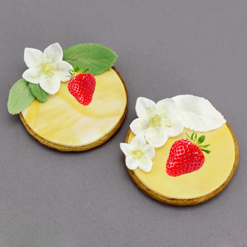 Форма для выпечки торта из силикона в виде цветка клубничного листа, Инструменты для украшения торта из мастики, шоколада, кексов, смолы