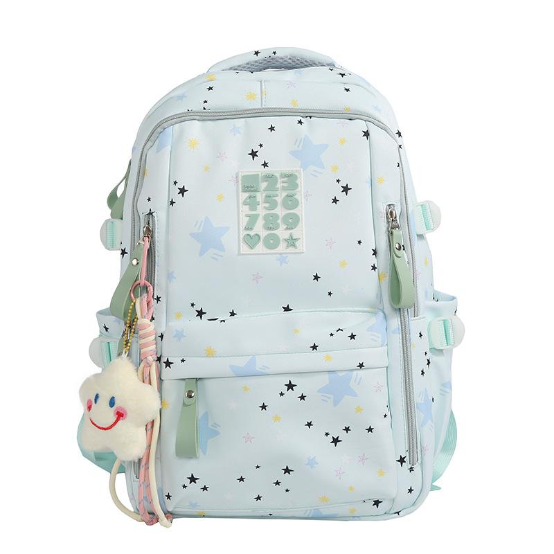 Sweet Star Student Backpack Cute Casual School Bag Large Capacity Sparkly Girls Gift