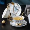 Retro Imperial European Coffee Cup Set Porcelain Tea Sets Luxury Gift Bone China Ceramic Cafe Wedding Decoration Drinkware