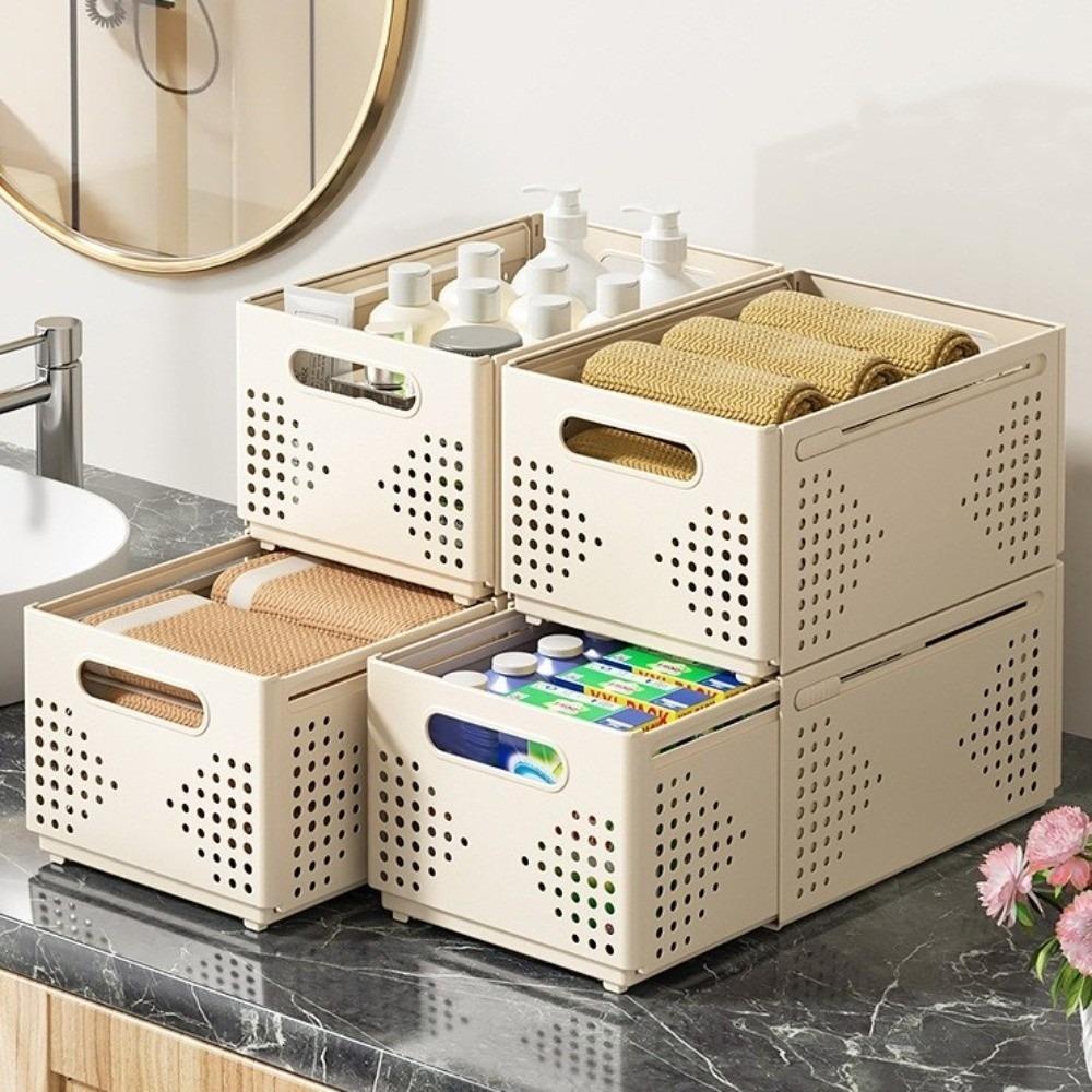 Space saving Cabinet Storage Box Plastic Expandable Organizer Durable Retractable Storage Box Home