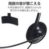 Elecom Wired Headset USB Microphone Overhead Single Ear Lightweight Small Windscreen with Volume Controller Black HS-HP14MUBK