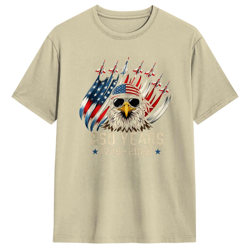 American Flag 250 Years 17762026 250th Birthday 4th of July T Shirt Unisex Cotton Vintage TShirts Tee Shirt Short Sleeve Clothes