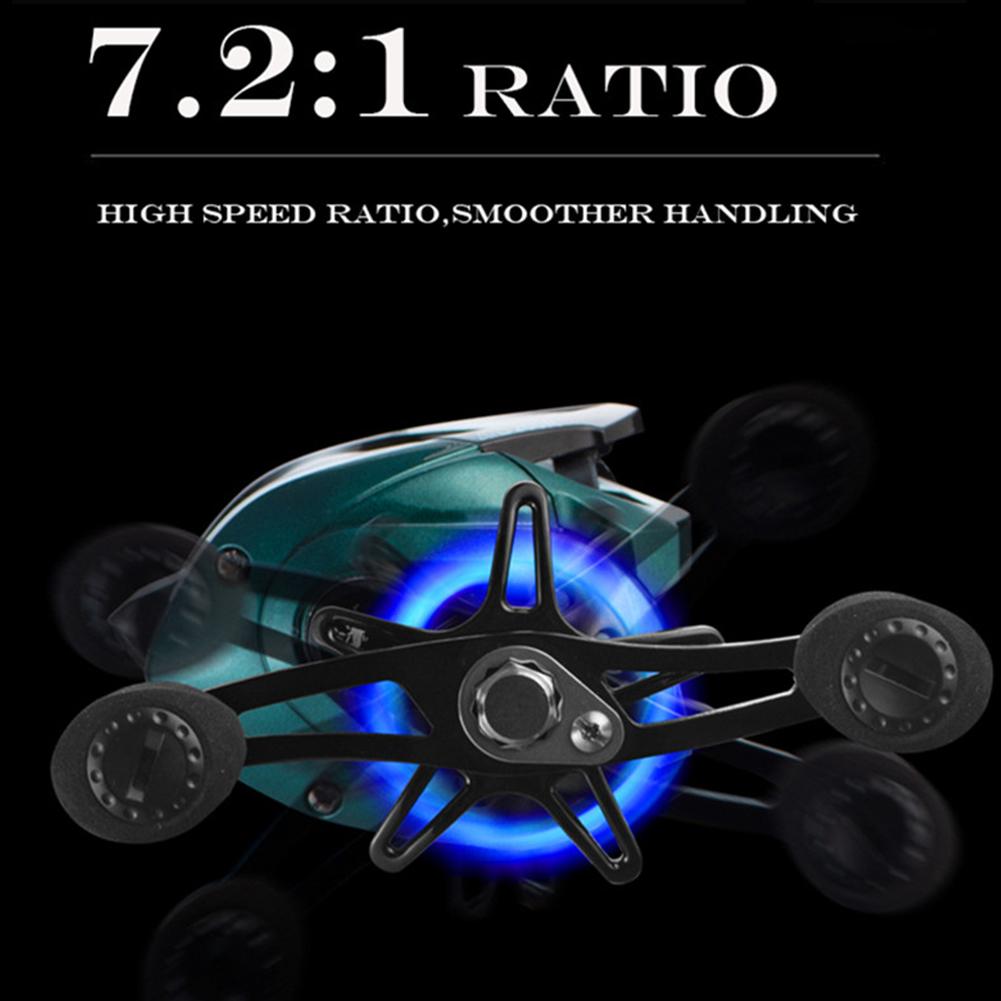 Катушка для заброса приманки 10 кг, макс. фрикционная рыболовная катушка, ультралегкая, 7,2:Катушка Baitcast с магнитным тормозом и 1 передаточным числом, катушка для дальнего заброса