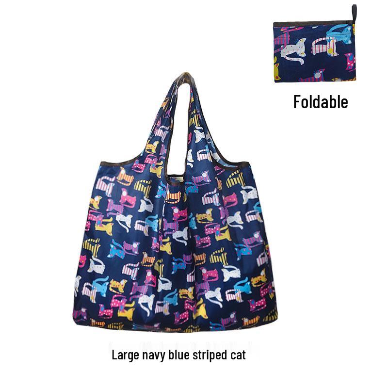 Large Capacity Foldable 210D Oxford Cloth Shopping Bag for Supermarket, Camping, and Travel