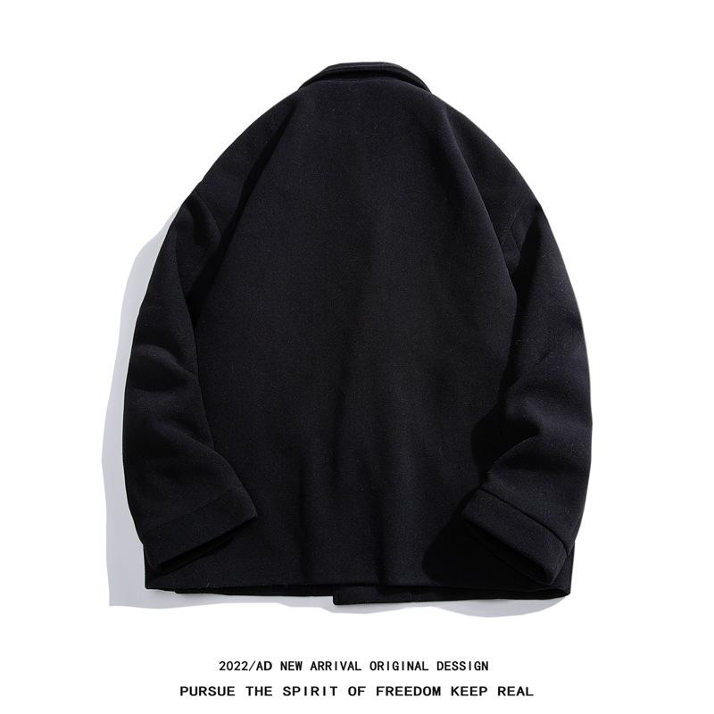 Зимний новый мужской толстый пиджак, японский ретро свободный оверсайз высококачественный модный бренд повседневный шерстяной костюм