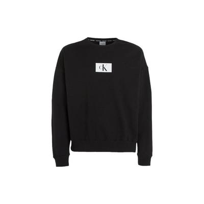 Calvin Klein Толстовка с круглым вырезом и принтом букв, свободная, с длинным рукавом, мужская, черная 000NM2415E-UB1