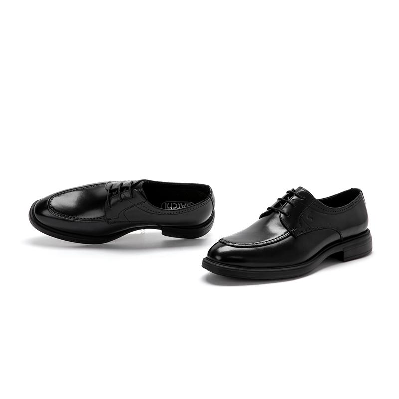 [First layer cowhide] Classic lace up business dress leather shoes, English derby shoes, workplace commuting shoes