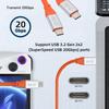 Кабель cablecc 20 Гбит/с 100 Вт USB Сверхвысокий USB Гипергибкий 50 см Кабель «папа-папа», Мягкий, Гибкий, 8K, 5K, 4K, 4.0, Шнур,