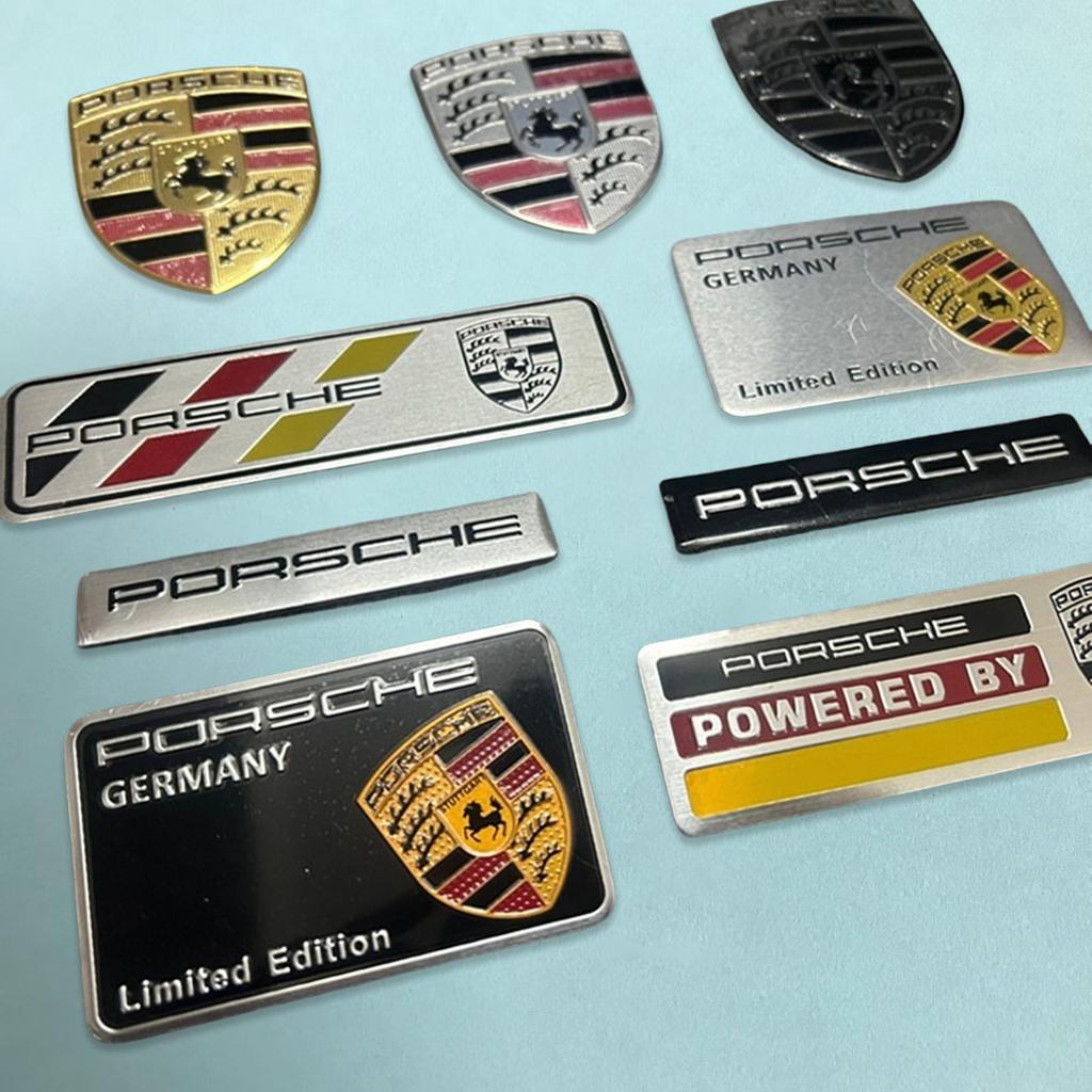 LVHY1 Для Porsche Cayenne Panamera Macan 911 Taycan Boxster Cayman 918 Pajun Автомобиля 3D Алюминиевая Наклейка-Шильдик Декор Кузова Багажника