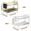 Door-Type Double-Layer Dish Rack (Flat Wire Style)
