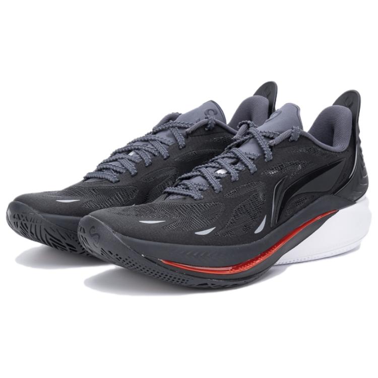 Li Ning SONIC 12 Амортизирующие Нескользящие Низкие Баскетбольные Кроссовки Мужские Черные ABAU019-8