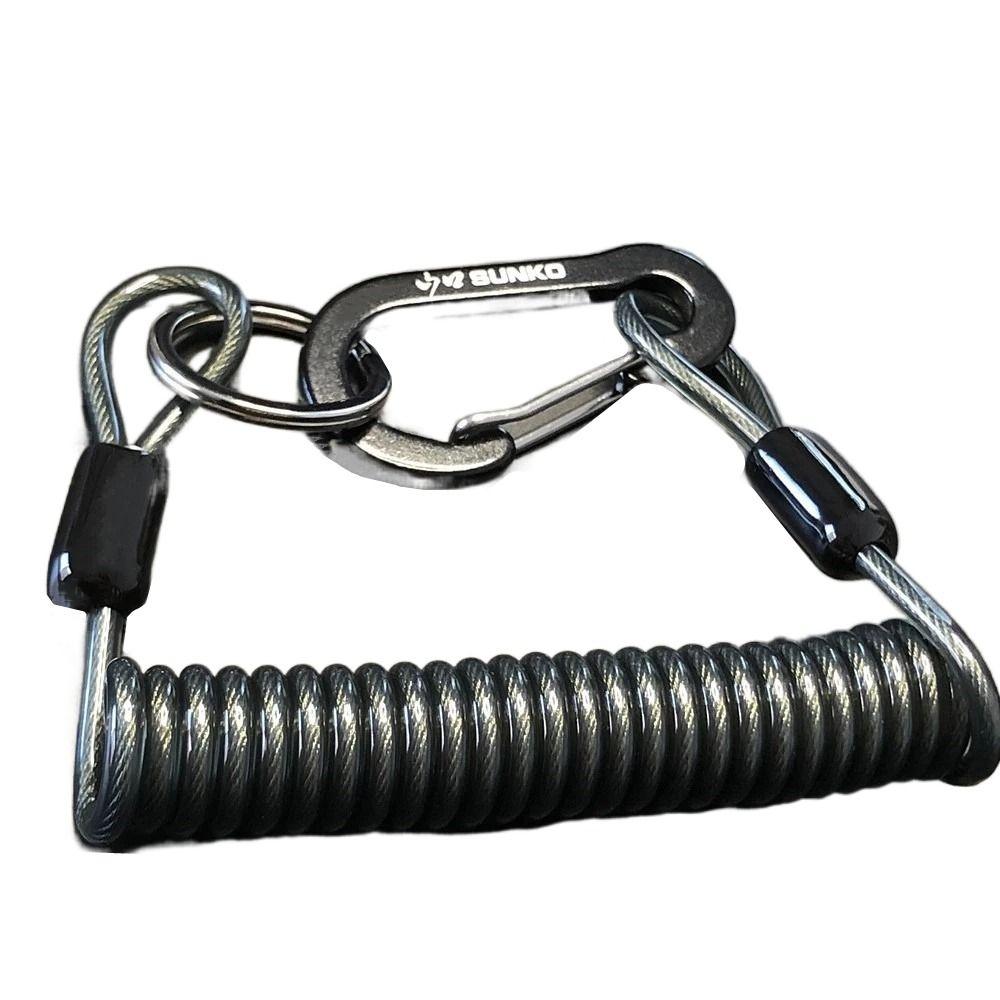 Lanyard Elastic Coil Fishing Lanyard Fishing Coiled Lanyard Wire Spring Rope Fishing Missed Rope