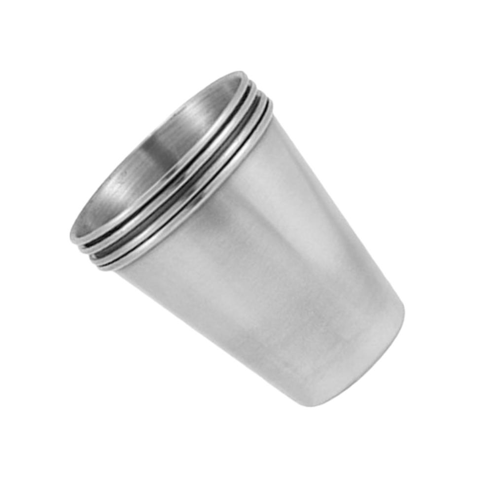 4 шт./комплект Штабелируемые питьевые стаканы из нержавеющей стали Многоразовые Ударопрочные Портативные стаканы для питья с чехлом Металлический стакан для улицы
