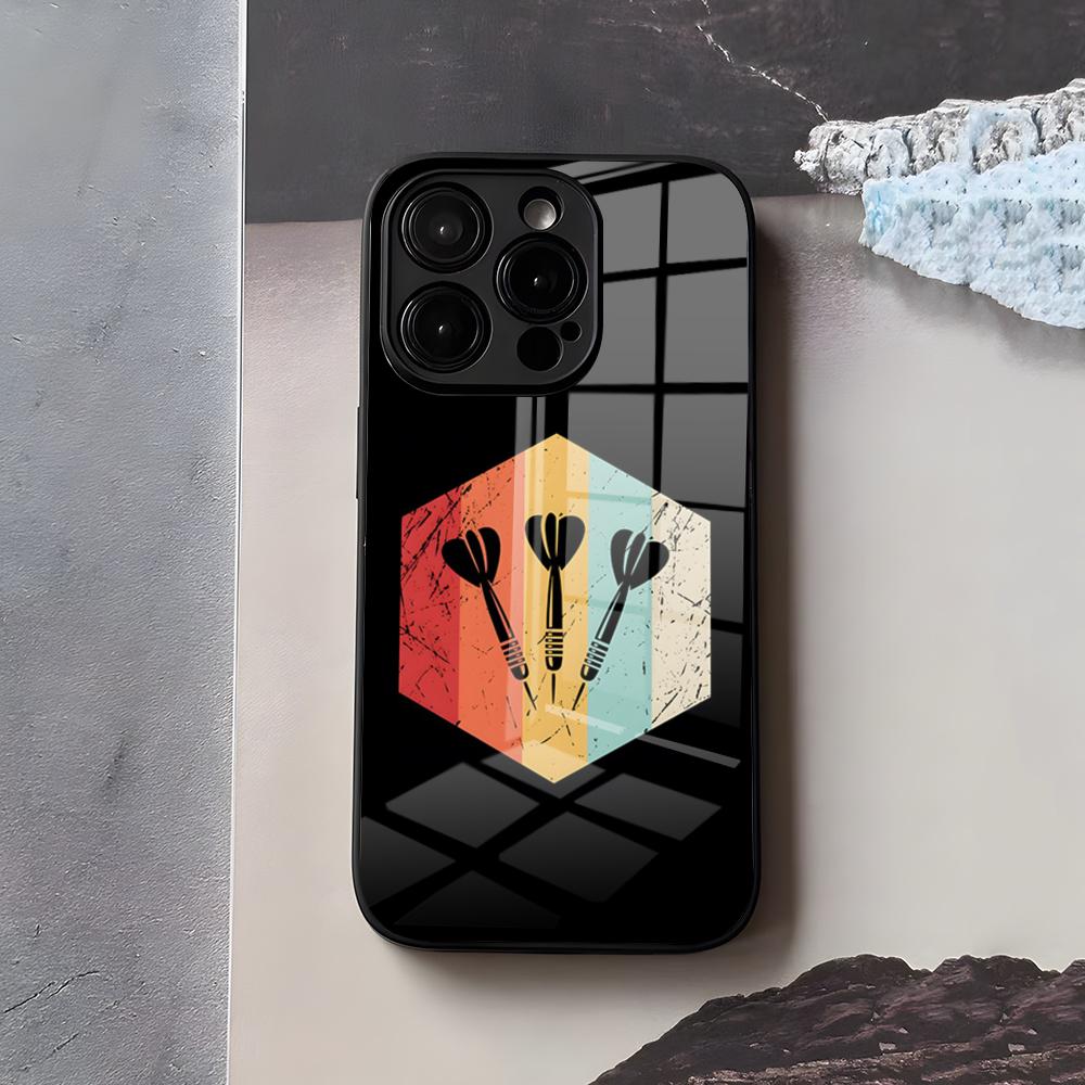 Playroom Dart Printed Phone Case For IPhone 17 Air 16 E Pro Max 15 14 13 Mini 12 Pro 11 Max Plus Black Glass Cover