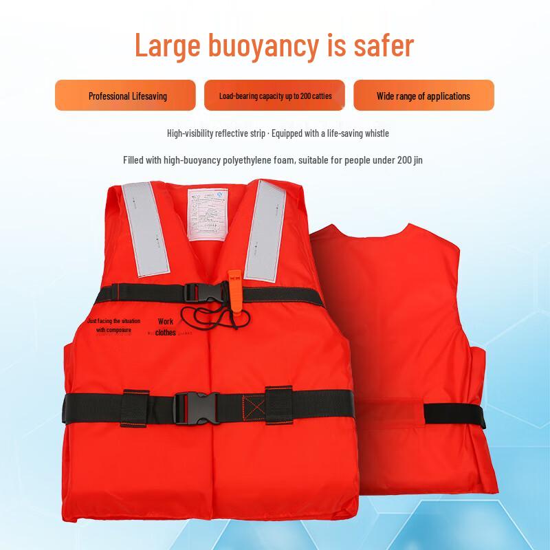 Renhe Marine Work Life Jacket with Whistle & Reflective Strips