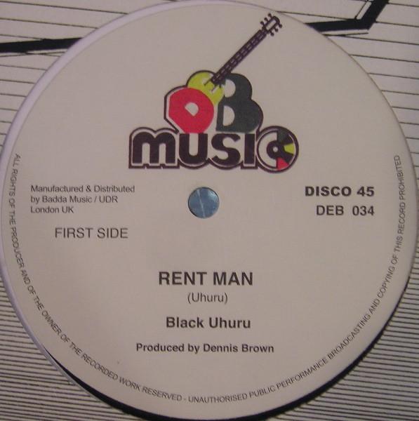 12inch Record BLACK UHURU - Rent Man / Rent Board DEB034 D.E.B. Music 2004 UK Reggae, Ska & Dub Used
