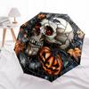 Halloween Skull & Pumpkin Stained Glass Wall Art Umbrella, Christmas Gift Y190