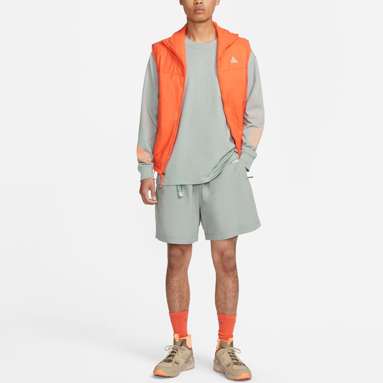 Nike Acg Topo Abstract Print Long Sleeve Crew-Neck T-Shirt Men Tops Mica-Green FB8445-330