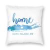 Long Island Home Pillowcase Polyester Linen Velvet Printed Zip Decor Sofa Cushion Cover 18"