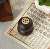 Латунная подставка для благовоний с девятью отверстиями и деревянным основанием, держатель для благовонных палочек из эбенового дерева, благовонная горелка для йоги, украшение для ароматизации дома