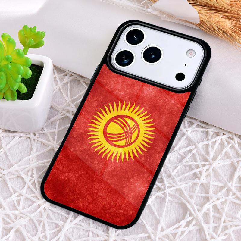 Чехол для телефона с флагом Кыргызстана для iPhone 17 Air 16 15 11 12 14 13 Pro Max Ударопрочный чехол